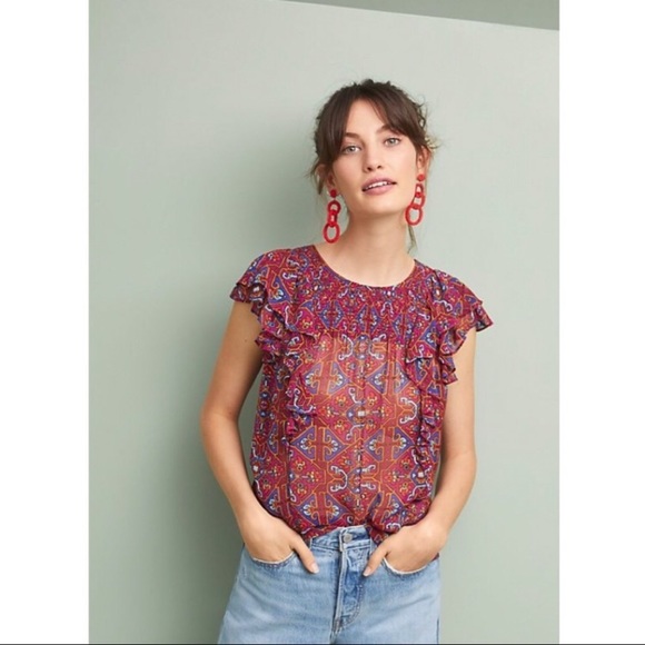 Anthropologie Tops - NWT | Meadow Rue | Majolica Blouse | 6
